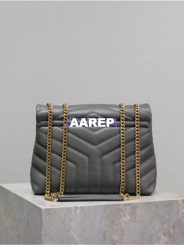 Replica Yves Saint Laurent YSL Loulou Small In Matelassé “Y” Leather Grey 494699 15