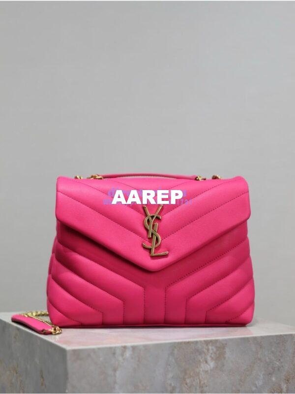 Replica Yves Saint Laurent YSL Loulou Small In Matelassé “Y” Leather Pink 494699 2