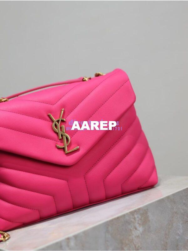 Replica Yves Saint Laurent YSL Loulou Small In Matelassé “Y” Leather Pink 494699 8