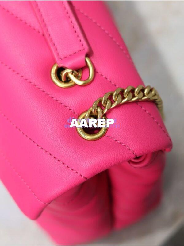 Replica Yves Saint Laurent YSL Loulou Small In Matelassé “Y” Leather Pink 494699 11