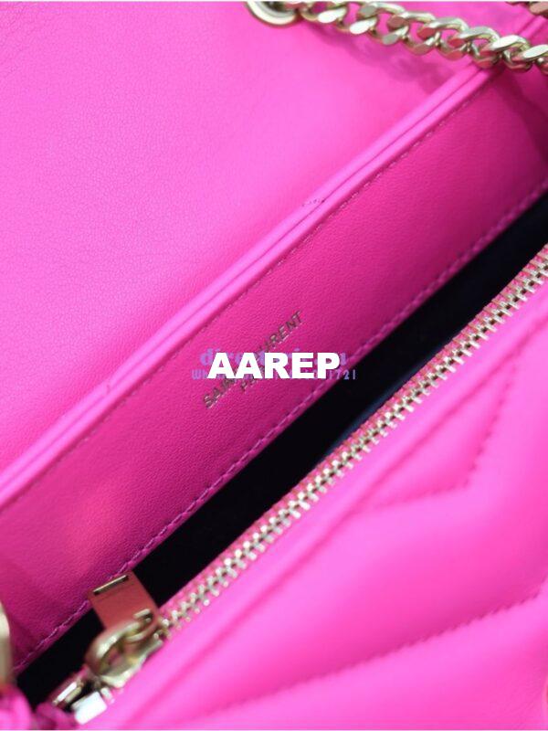 Replica Yves Saint Laurent YSL Loulou Small In Matelassé “Y” Leather Pink 494699 15