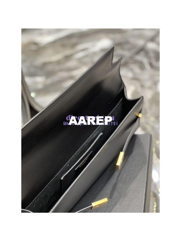 Replica YSL Saint Laurent Manhattan Clutch In Box Leather 695949 Black 10