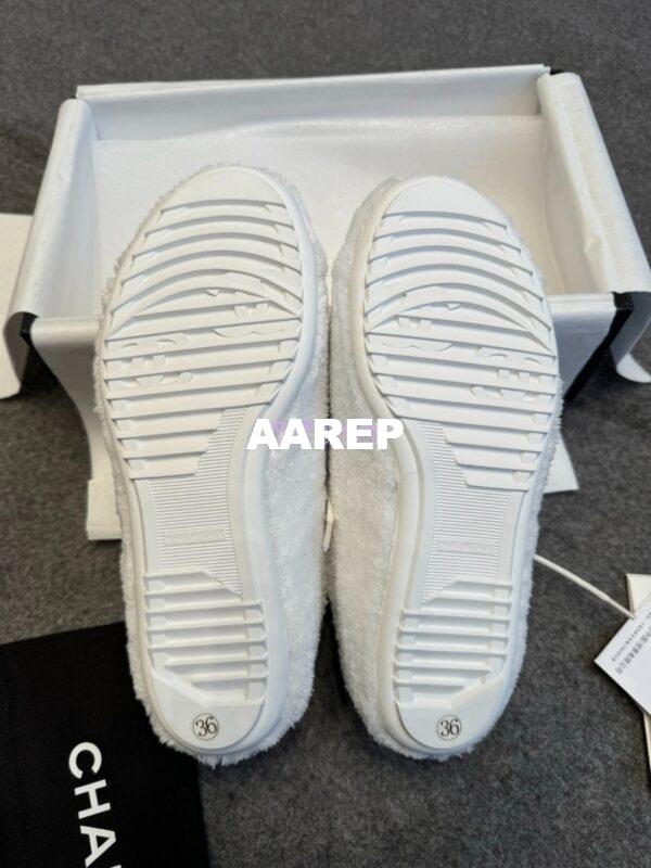 Replica Chanel 25SS Lace-Up Shoes in Fabric G46201 White 11