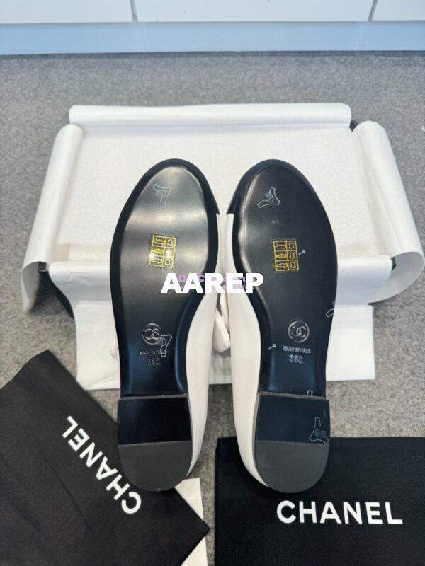 Replica Chanel 25SS Lambskin Mary Janes Ribbon G46149 White 10
