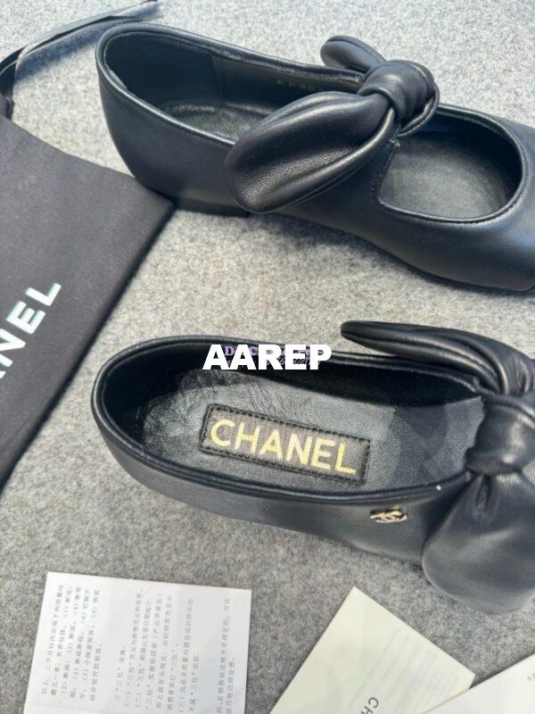 Replica Chanel 25SS Lambskin Mary Janes Ribbon G46149 Black 6