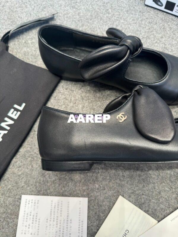 Replica Chanel 25SS Lambskin Mary Janes Ribbon G46149 Black 8