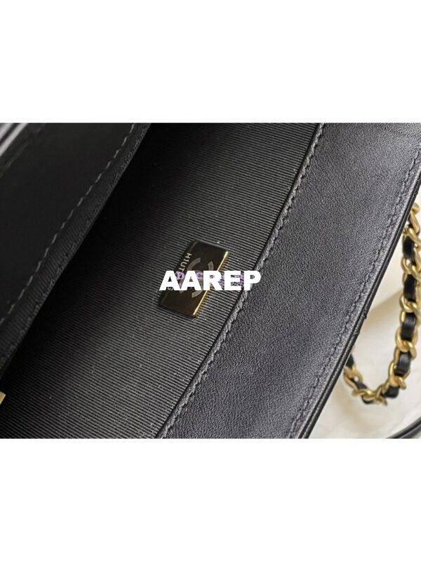 Replica Chanel 24C Vintage Logo Quilted Lambskin Shoulder Bag AS4596 Black 9