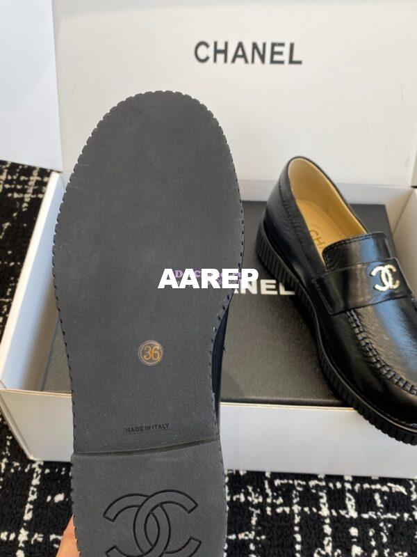 Replica Chanel Mocassins Shiny Crumpled Calfskin G46112 Black 11