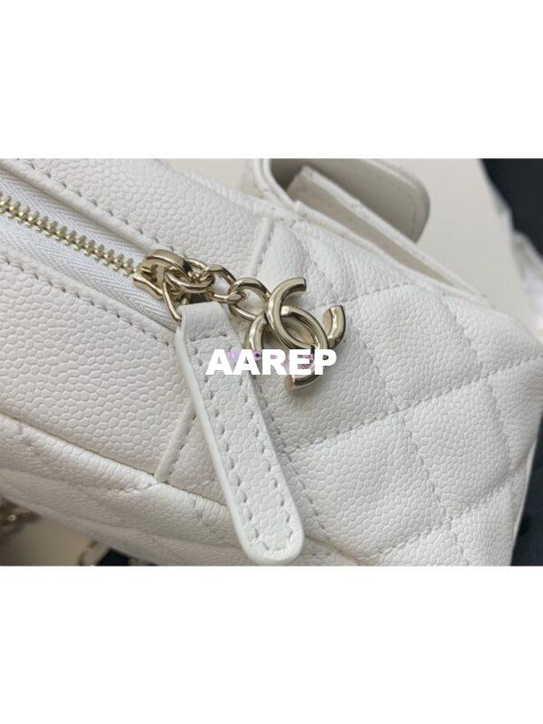 Replica Chanel 24C Grained Calfskin Backpack AP3753 White 4