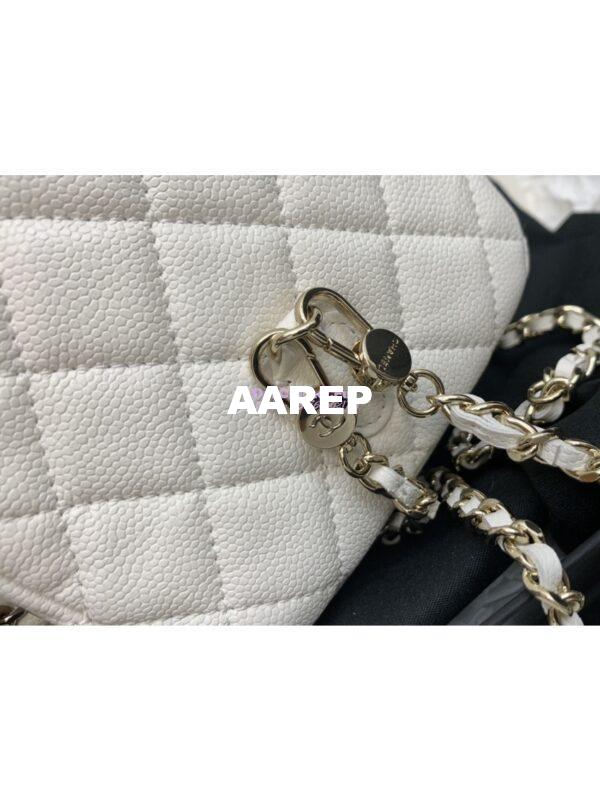 Replica Chanel 24C Grained Calfskin Backpack AP3753 White 6