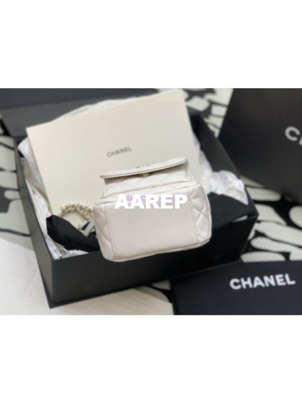 Replica Chanel 24C Grained Calfskin Backpack AP3753 White 9