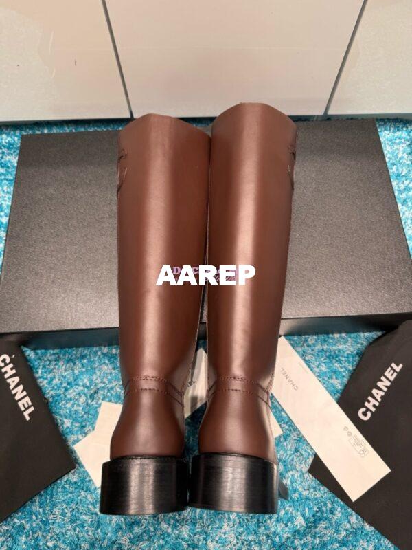 Replica Chanel 24A calfskin Boots G454338 Dark Brown 2