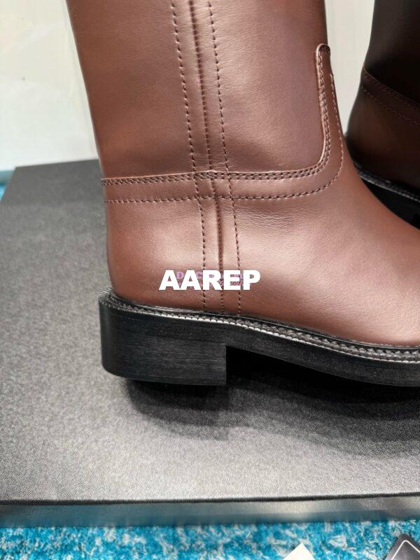 Replica Chanel 24A calfskin Boots G454338 Dark Brown 3