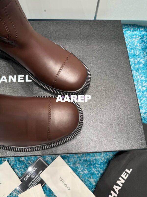 Replica Chanel 24A calfskin Boots G454338 Dark Brown 4