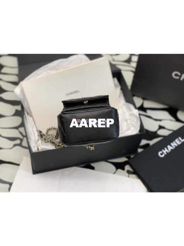 Replica Chanel 24C Grained Calfskin Backpack AP3753 Black 9