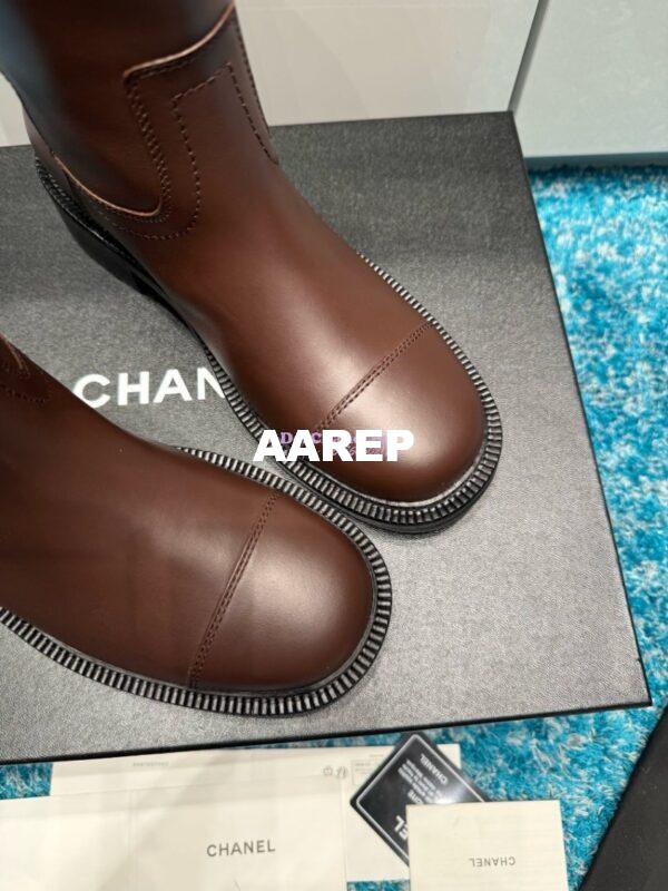 Replica Chanel 24A calfskin Boots G45432 Dark Brown 3