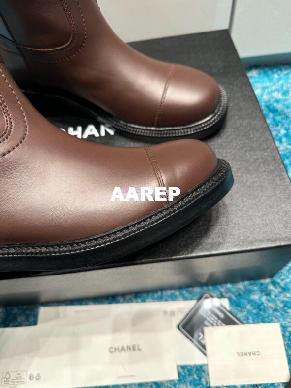 Replica Chanel 24A calfskin Boots G45432 Dark Brown 4