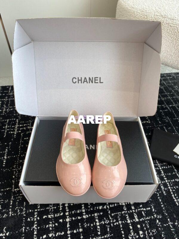 Replica Chanel 25C Mary Janes Crinkled Lambskin G46200 Light Pink 3