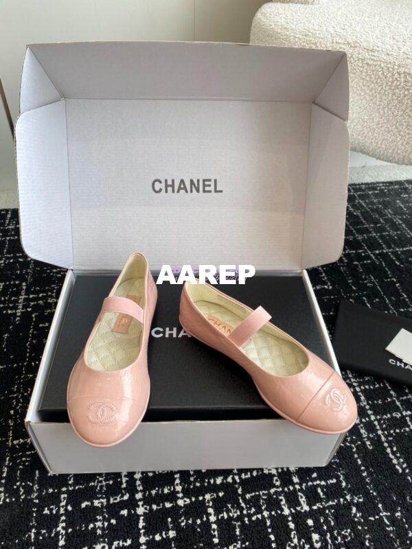 Replica Chanel 25C Mary Janes Crinkled Lambskin G46200 Light Pink 5