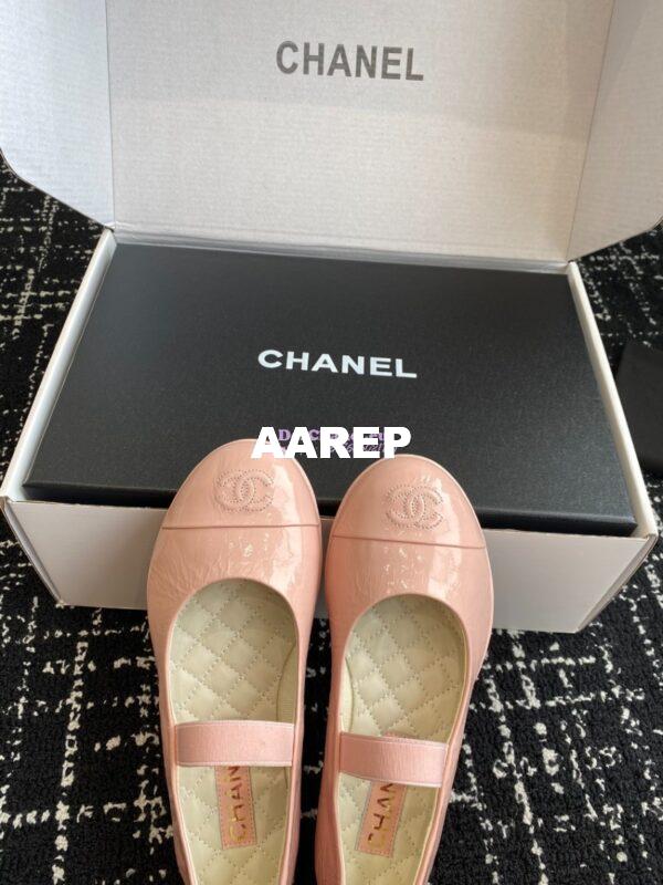 Replica Chanel 25C Mary Janes Crinkled Lambskin G46200 Light Pink 7