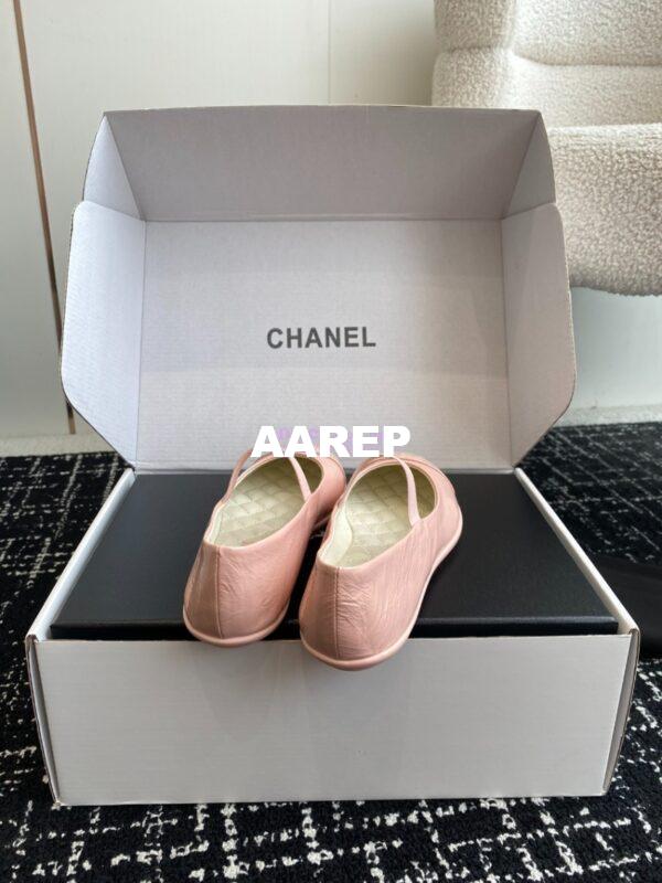 Replica Chanel 25C Mary Janes Crinkled Lambskin G46200 Light Pink 9