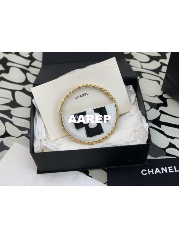 Replica Chanel 23K Limited Edition Camellia Lambskin Pouch AP3584 White