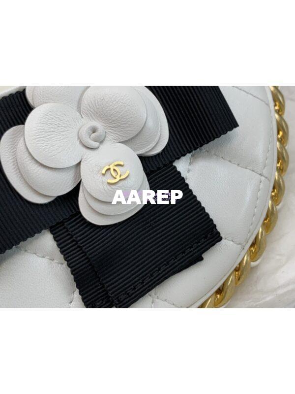 Replica Chanel 23K Limited Edition Camellia Lambskin Pouch AP3584 White 4