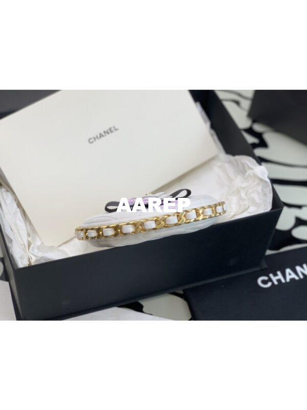 Replica Chanel 23K Limited Edition Camellia Lambskin Pouch AP3584 White 5