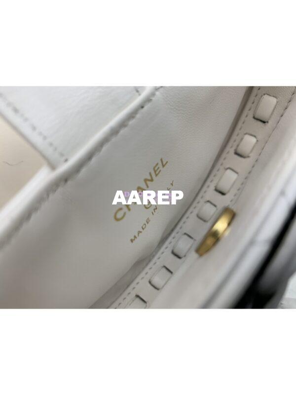 Replica Chanel 23K Limited Edition Camellia Lambskin Pouch AP3584 White 8
