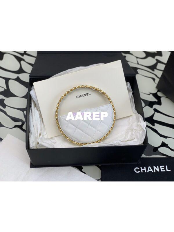 Replica Chanel 23K Limited Edition Camellia Lambskin Pouch AP3584 White 9