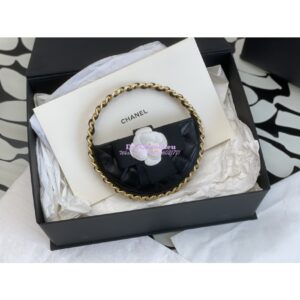 Replica Chanel 23K Limited Edition Camellia Lambskin Pouch AP3584 Black