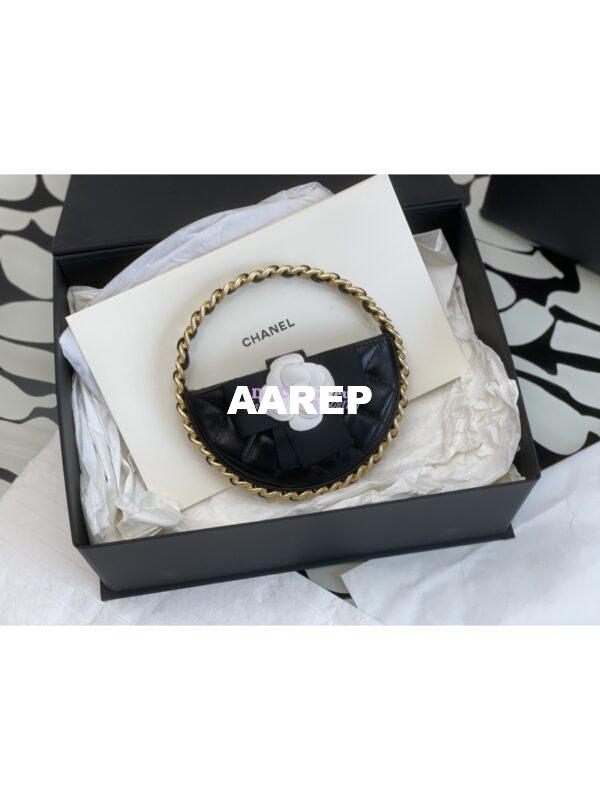 Replica Chanel 23K Limited Edition Camellia Lambskin Pouch AP3584 Black