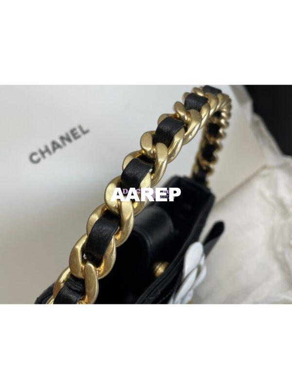 Replica Chanel 23K Limited Edition Camellia Lambskin Pouch AP3584 Black 4