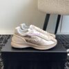 Replica Chanel Cruise 24/25 Trainer in Metallic Calfskin G46252 Silver