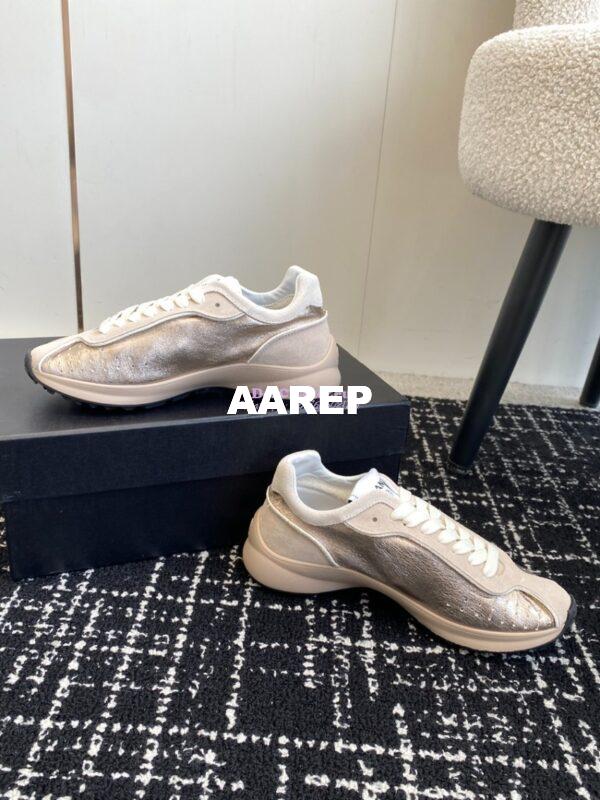 Replica Chanel Cruise 24/25 Trainer in Metallic Calfskin G46252 Gold 5