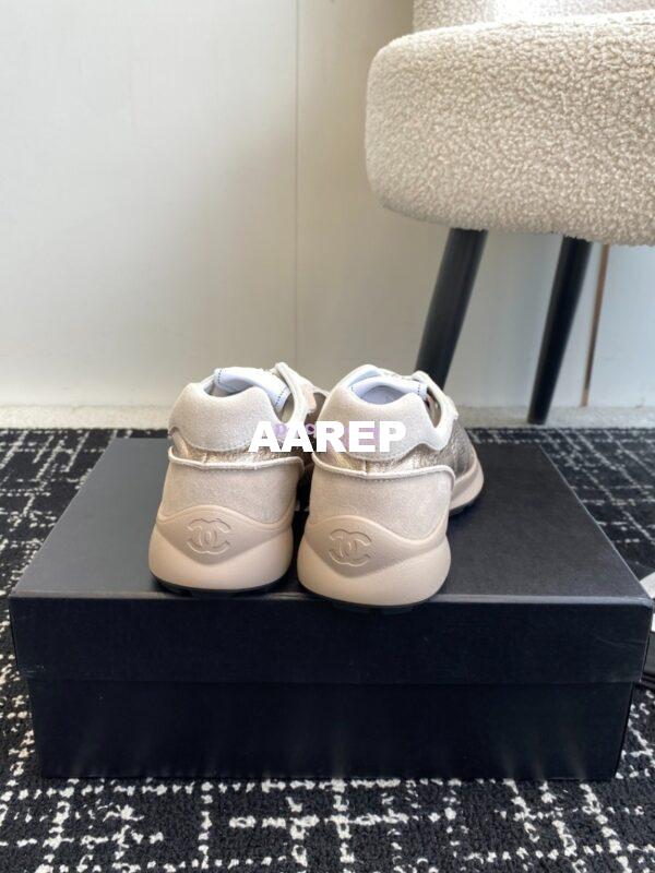 Replica Chanel Cruise 24/25 Trainer in Metallic Calfskin G46252 Gold 8