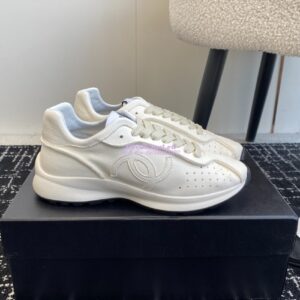 Replica Chanel Cruise 24/25 Trainer in Calfskin G46252 White