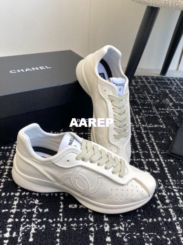 Replica Chanel Cruise 24/25 Trainer in Calfskin G46252 White 4