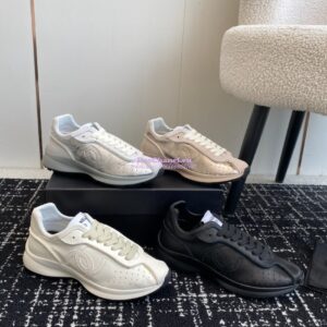 Replica Chanel Cruise 24/25 Trainer in Calfskin G46252 Black