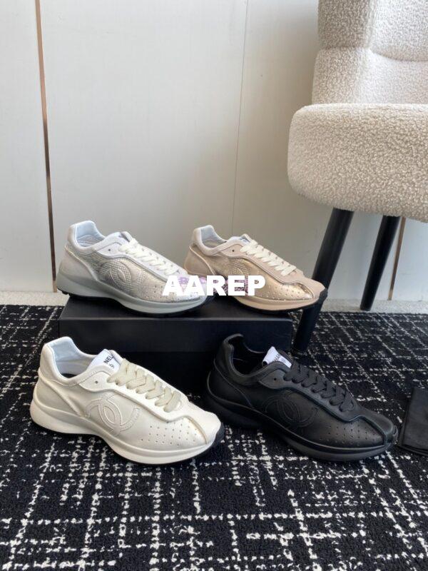 Replica Chanel Cruise 24/25 Trainer in Calfskin G46252 Black 3