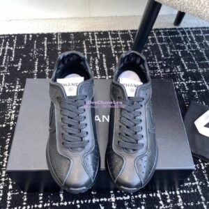Replica Chanel Cruise 24/25 Trainer in Calfskin G46252 Black 2