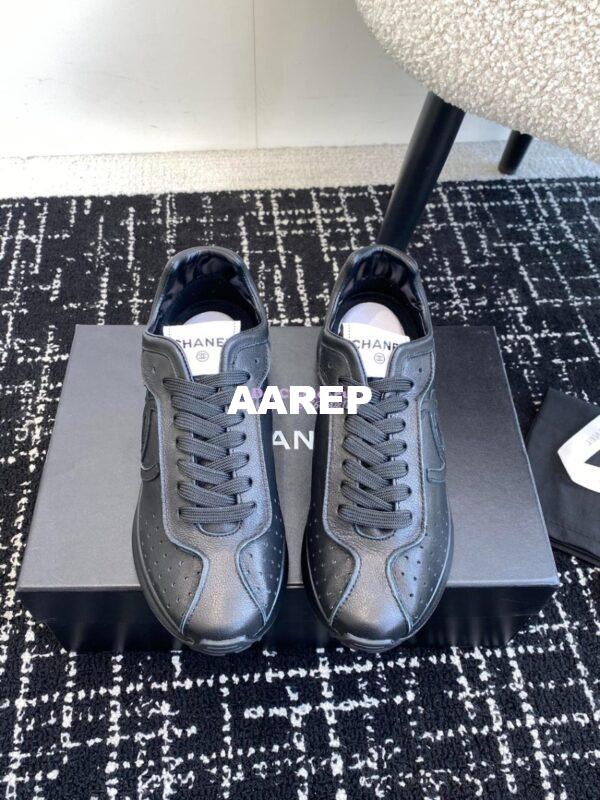 Replica Chanel Cruise 24/25 Trainer in Calfskin G46252 Black 4