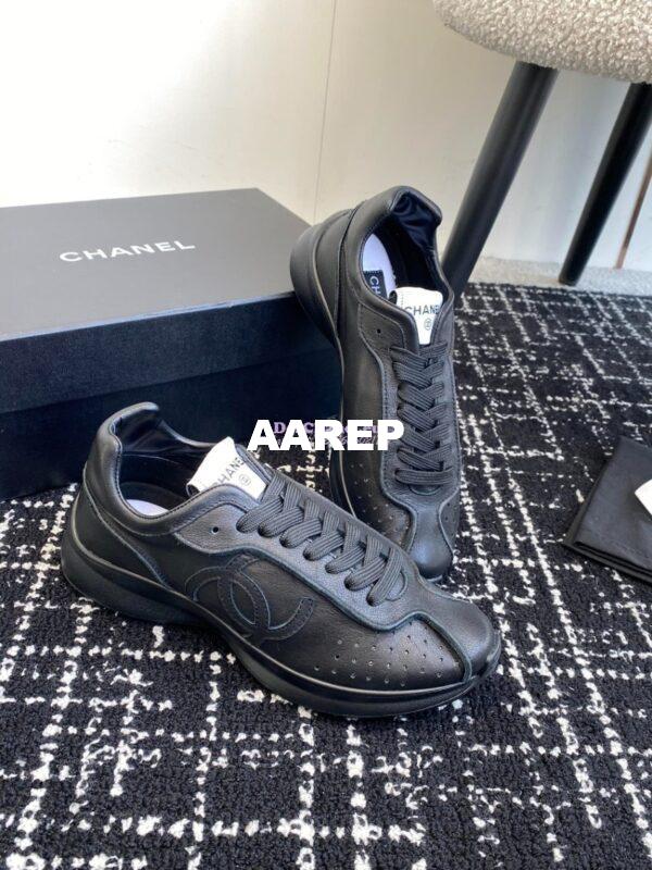 Replica Chanel Cruise 24/25 Trainer in Calfskin G46252 Black 10