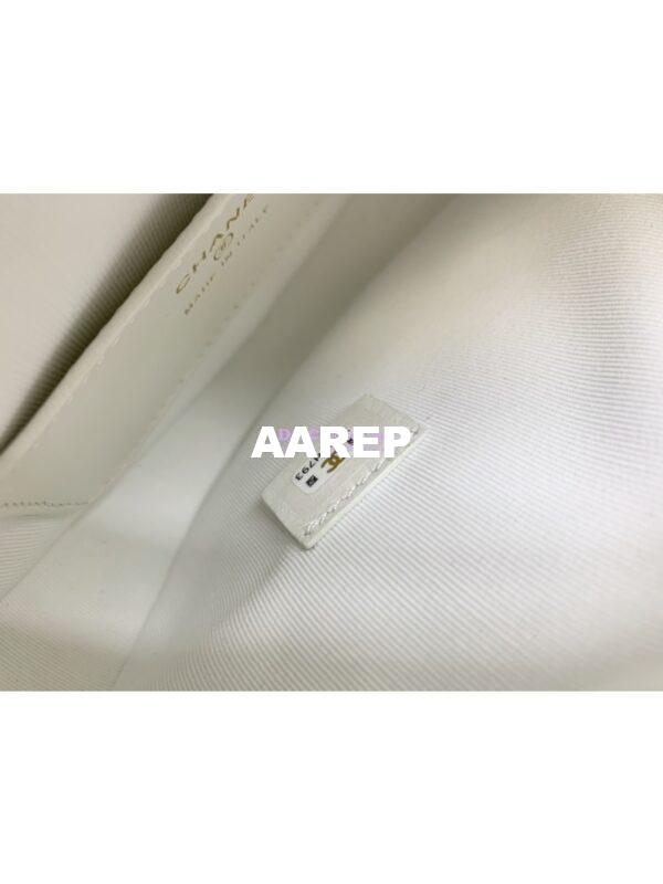Replica Chanel Grained Calfskin Leather Clutch Bag AP3467 White 11