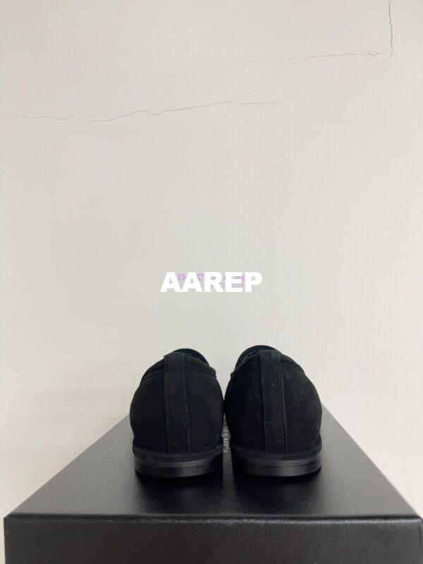 Replica Chanel 24P CC Suede and Wool Moccasins G45886 Black 10