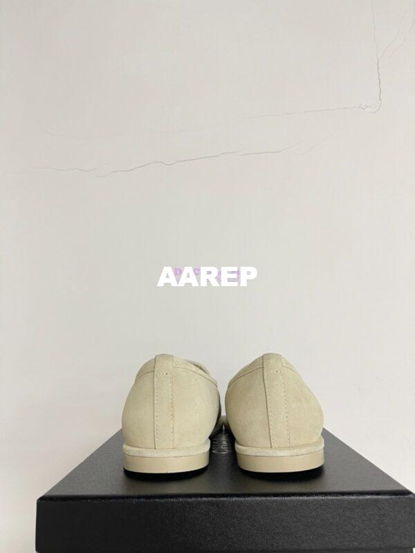 Replica Chanel 24P CC Suede and Wool Moccasins G45886 Ivory 9