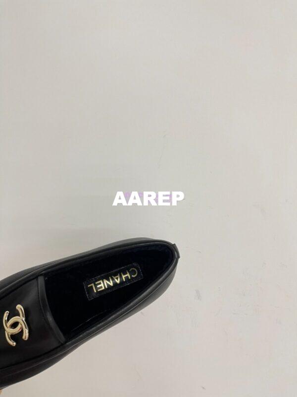Replica Chanel 24P CC Lambskin Moccasins G45886 Black 7
