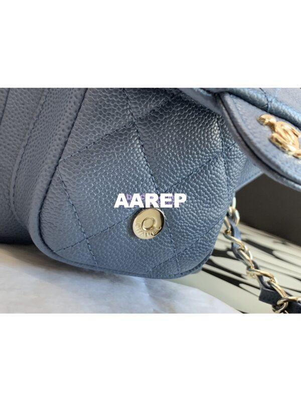 Replica Chanel Backpack Grained Shiny Calfskin AS4398 Denim 8