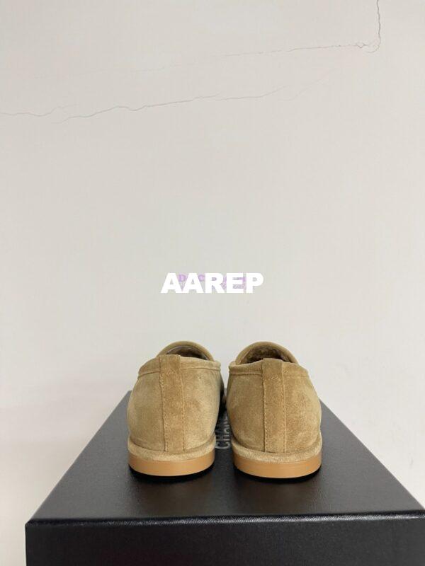 Replica Chanel 24P CC Suede and Wool Moccasins G45886 Beige 9