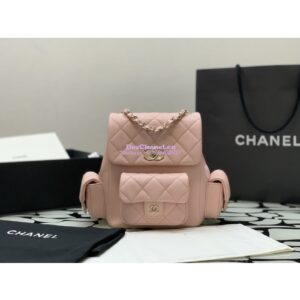 Replica Chanel Backpack Grained Shiny Calfskin AS4398 Light Pink